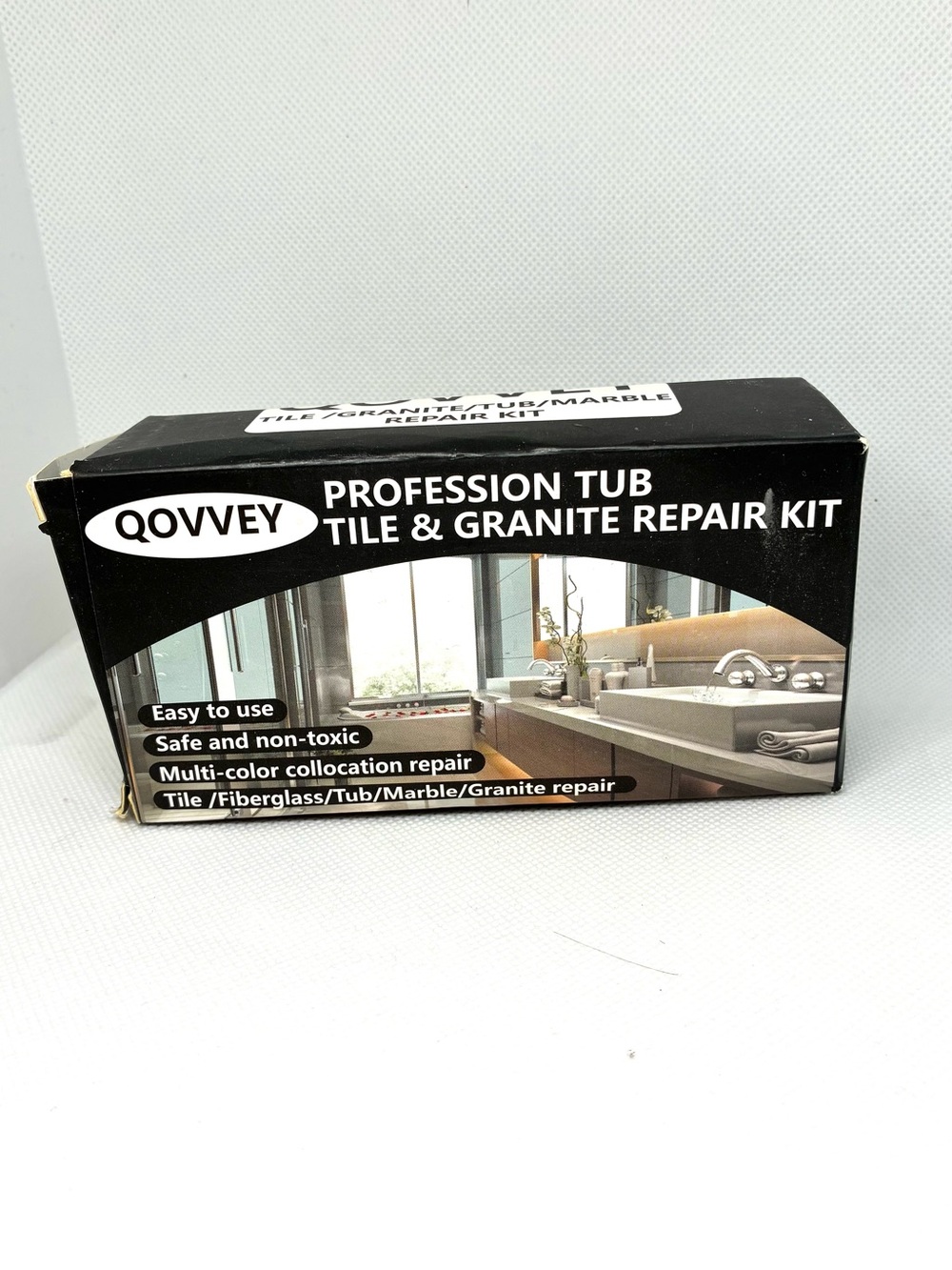 NEW - QOVVEY Tile & Fiberglass Quartz Countertop Repair Kit (Color Match)